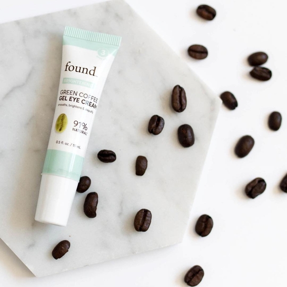 NEW FOUND Brightening Green Coffee Gel Eye Cream 91% Natural Smooths Depuffs - Picture 5 of 12